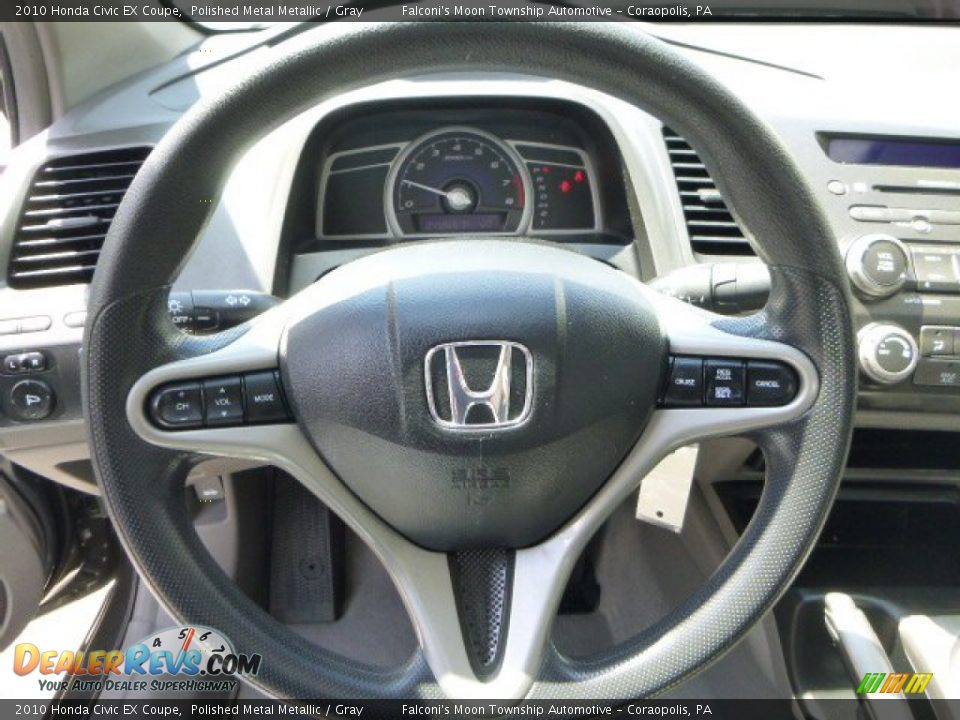 2010 Honda Civic EX Coupe Polished Metal Metallic / Gray Photo #20