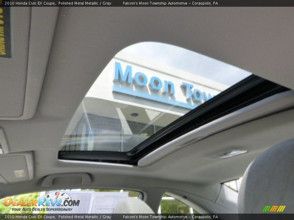 2010 Honda Civic EX Coupe Polished Metal Metallic / Gray Photo #21