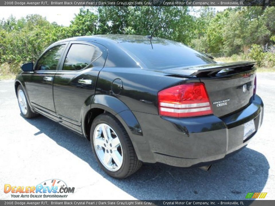2008 Dodge Avenger R/T Brilliant Black Crystal Pearl / Dark Slate Gray/Light Slate Gray Photo #3