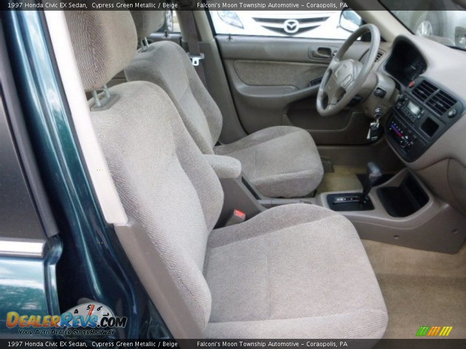 1997 Honda Civic EX Sedan Cypress Green Metallic / Beige Photo #9