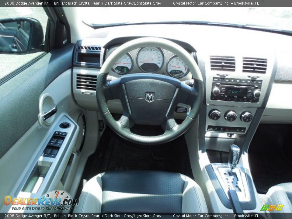 2008 Dodge Avenger R/T Brilliant Black Crystal Pearl / Dark Slate Gray/Light Slate Gray Photo #6