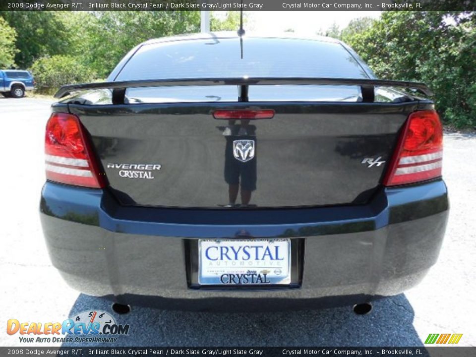 2008 Dodge Avenger R/T Brilliant Black Crystal Pearl / Dark Slate Gray/Light Slate Gray Photo #7