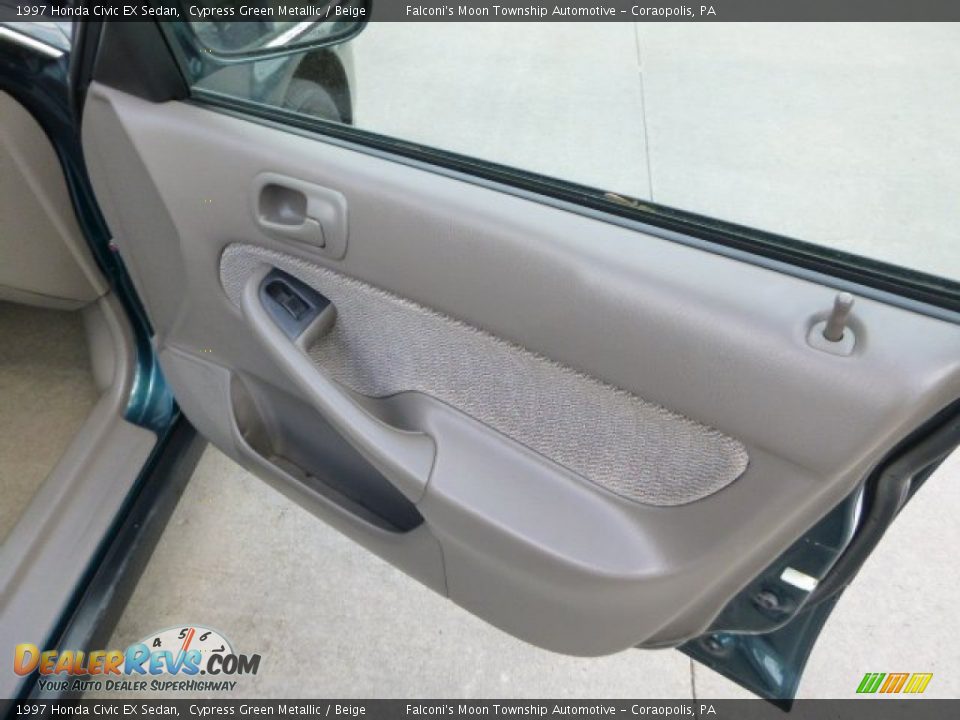 1997 Honda Civic EX Sedan Cypress Green Metallic / Beige Photo #11