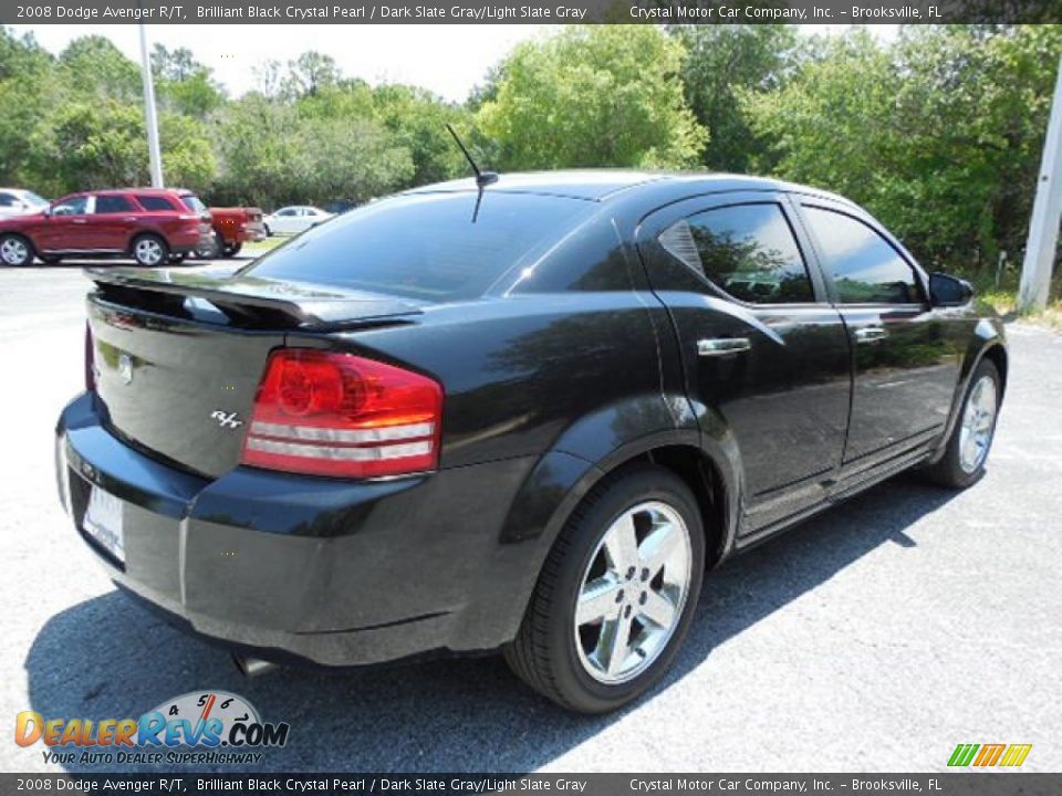 2008 Dodge Avenger R/T Brilliant Black Crystal Pearl / Dark Slate Gray/Light Slate Gray Photo #8