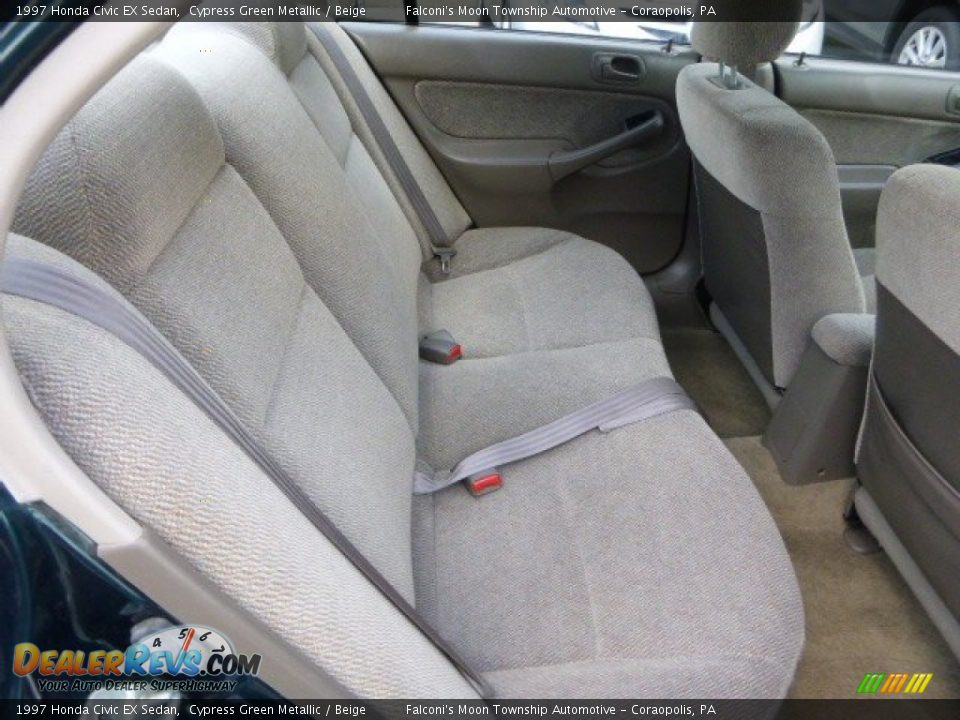 1997 Honda Civic EX Sedan Cypress Green Metallic / Beige Photo #12