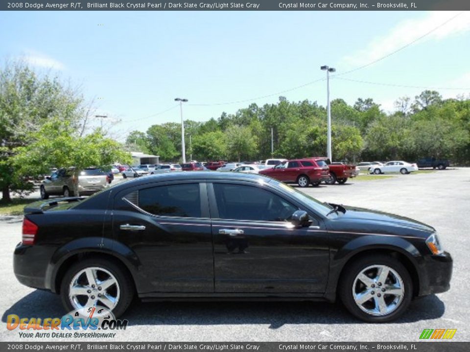 2008 Dodge Avenger R/T Brilliant Black Crystal Pearl / Dark Slate Gray/Light Slate Gray Photo #9