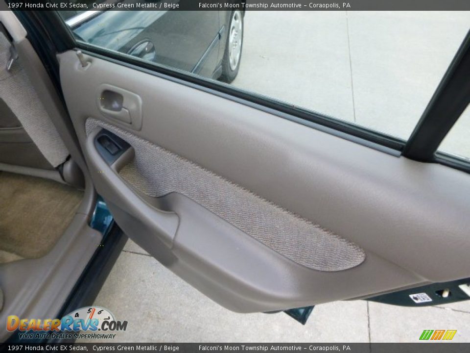1997 Honda Civic EX Sedan Cypress Green Metallic / Beige Photo #13