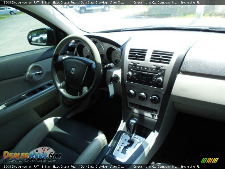 2008 Dodge Avenger R/T Brilliant Black Crystal Pearl / Dark Slate Gray/Light Slate Gray Photo #11