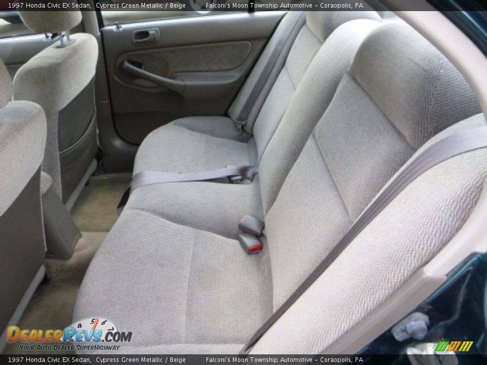1997 Honda Civic EX Sedan Cypress Green Metallic / Beige Photo #15