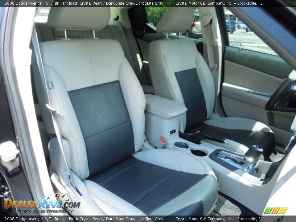 2008 Dodge Avenger R/T Brilliant Black Crystal Pearl / Dark Slate Gray/Light Slate Gray Photo #12