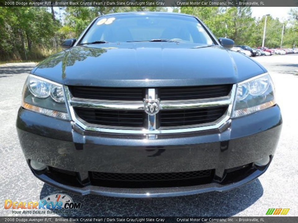 2008 Dodge Avenger R/T Brilliant Black Crystal Pearl / Dark Slate Gray/Light Slate Gray Photo #13