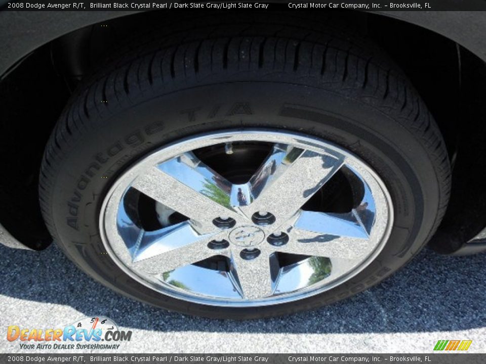 2008 Dodge Avenger R/T Brilliant Black Crystal Pearl / Dark Slate Gray/Light Slate Gray Photo #14
