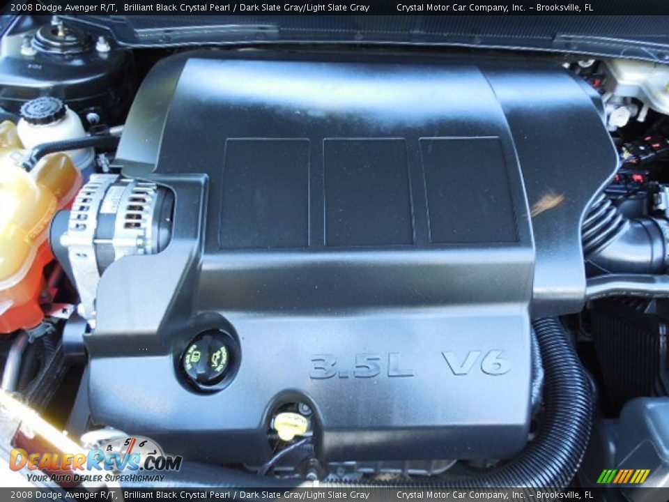 2008 Dodge Avenger R/T Brilliant Black Crystal Pearl / Dark Slate Gray/Light Slate Gray Photo #16