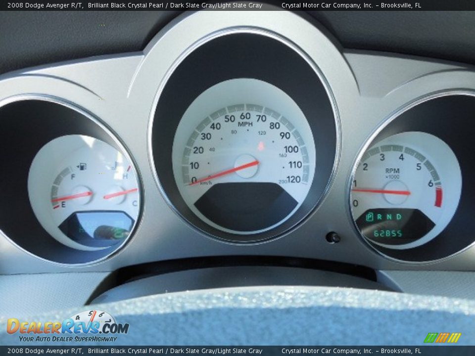 2008 Dodge Avenger R/T Brilliant Black Crystal Pearl / Dark Slate Gray/Light Slate Gray Photo #18