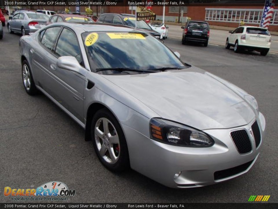 2008 Pontiac Grand Prix GXP Sedan Liquid Silver Metallic / Ebony Photo #2