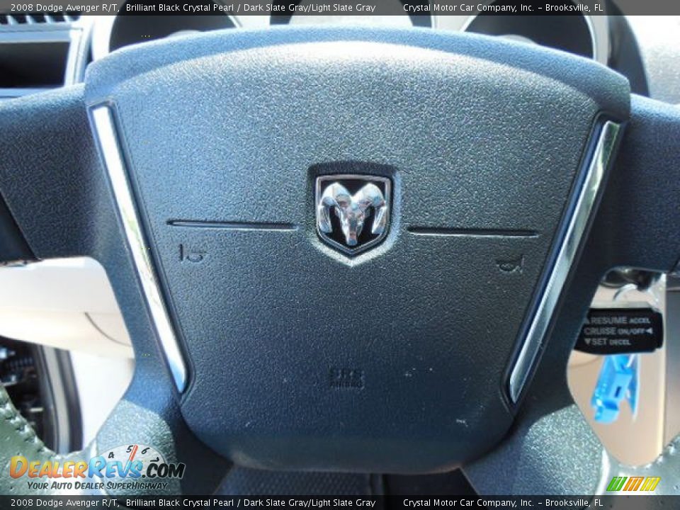 2008 Dodge Avenger R/T Brilliant Black Crystal Pearl / Dark Slate Gray/Light Slate Gray Photo #22