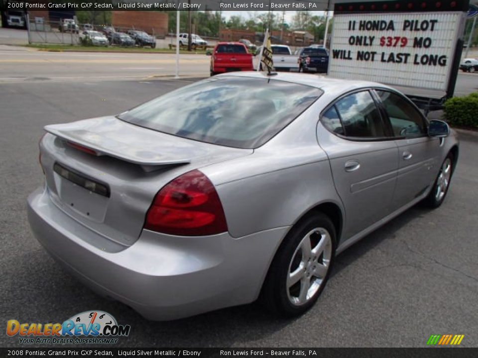 2008 Pontiac Grand Prix GXP Sedan Liquid Silver Metallic / Ebony Photo #8