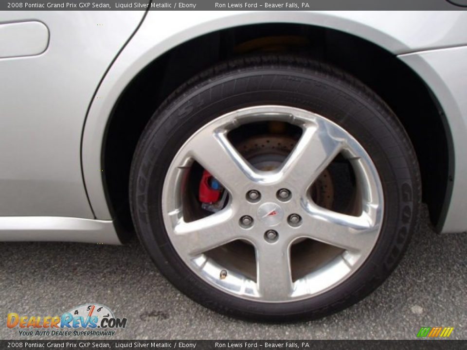 2008 Pontiac Grand Prix GXP Sedan Liquid Silver Metallic / Ebony Photo #9