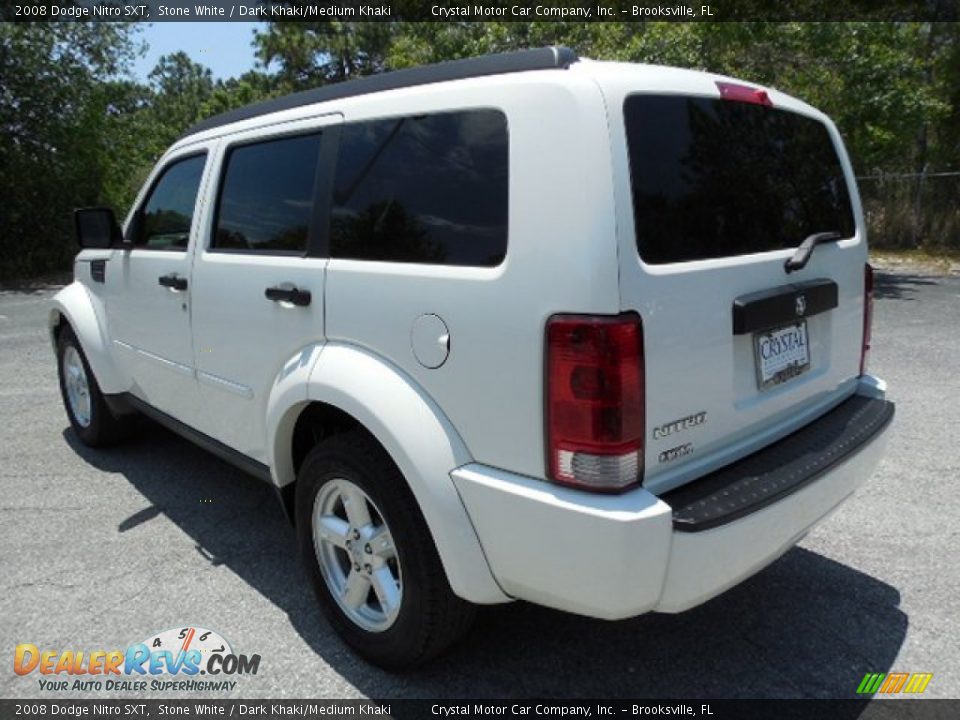 2008 Dodge Nitro SXT Stone White / Dark Khaki/Medium Khaki Photo #3