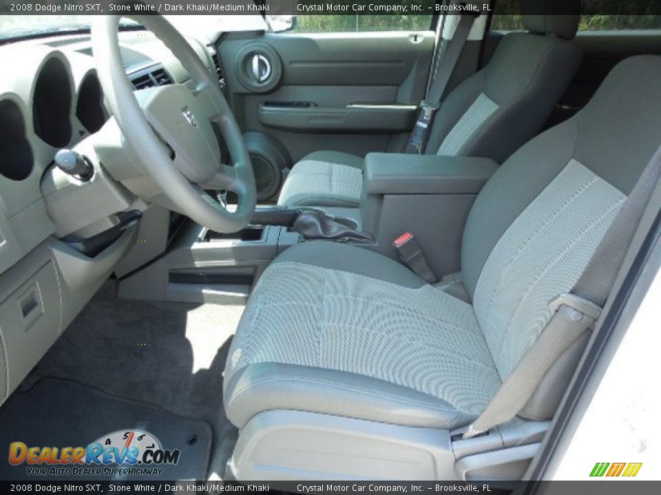 2008 Dodge Nitro SXT Stone White / Dark Khaki/Medium Khaki Photo #4