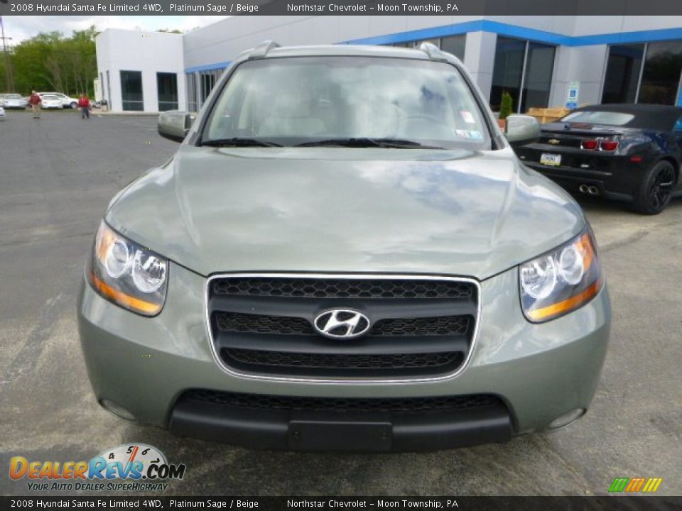2008 Hyundai Santa Fe Limited 4WD Platinum Sage / Beige Photo #8