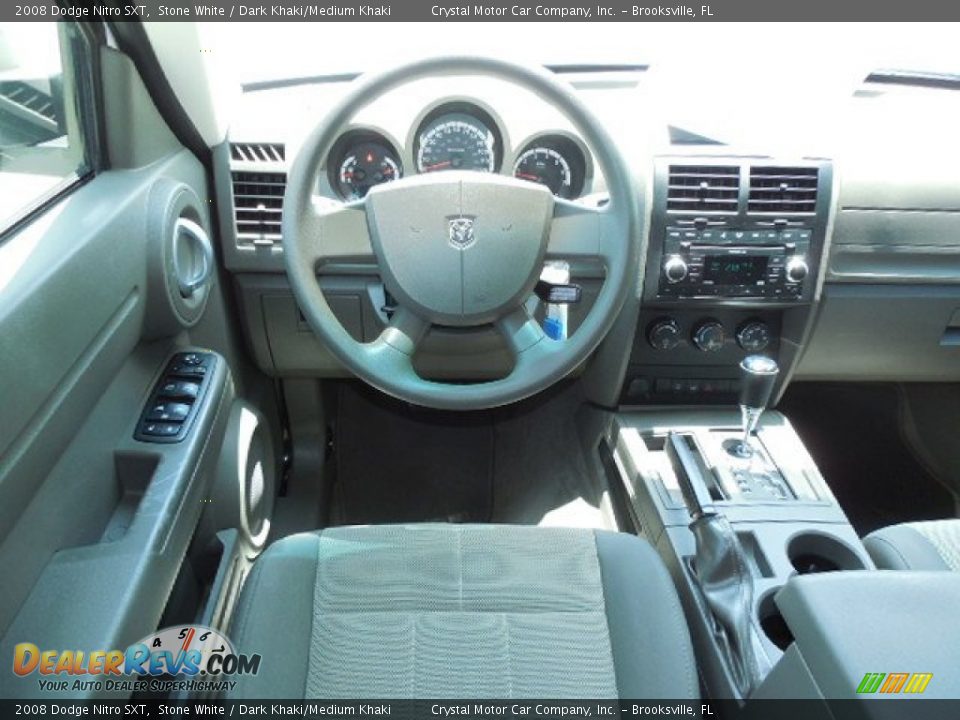 2008 Dodge Nitro SXT Stone White / Dark Khaki/Medium Khaki Photo #6