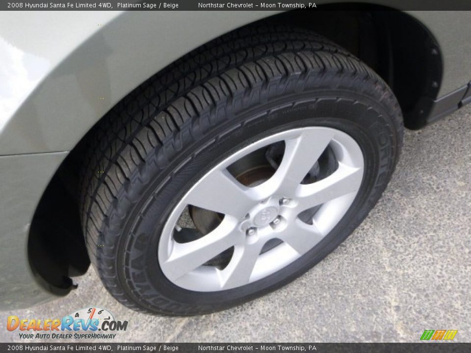 2008 Hyundai Santa Fe Limited 4WD Platinum Sage / Beige Photo #9