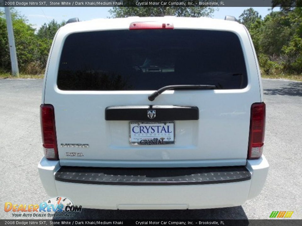 2008 Dodge Nitro SXT Stone White / Dark Khaki/Medium Khaki Photo #7