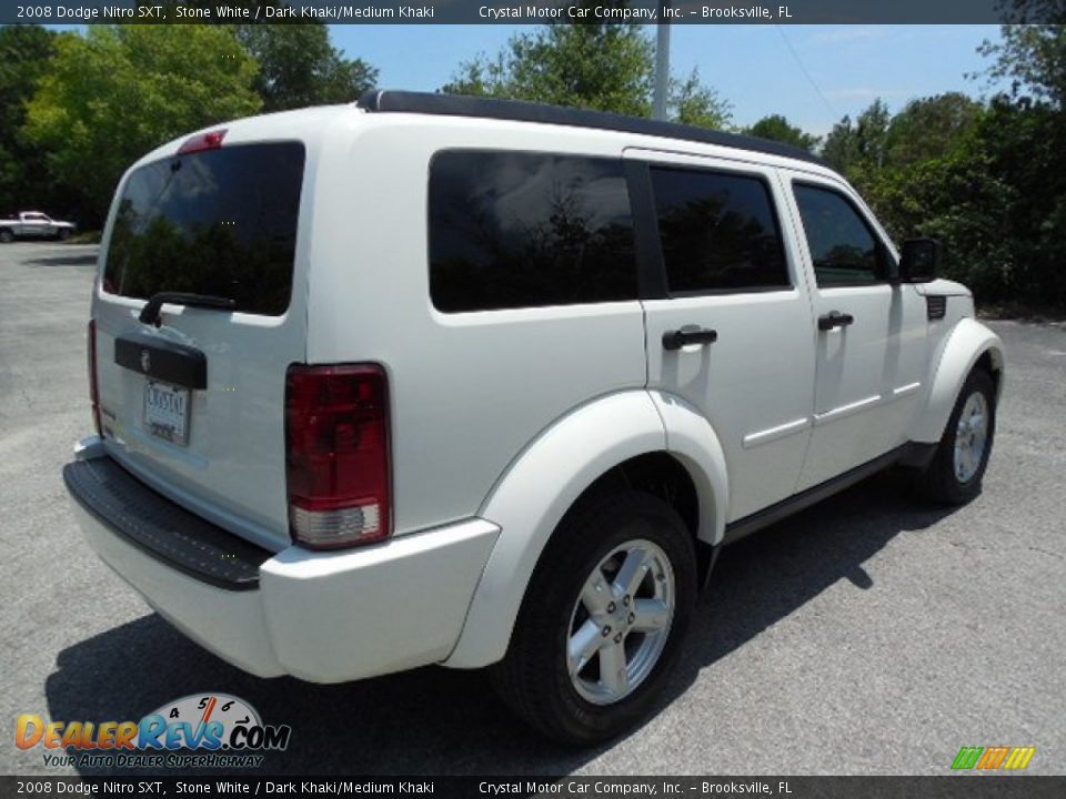2008 Dodge Nitro SXT Stone White / Dark Khaki/Medium Khaki Photo #8
