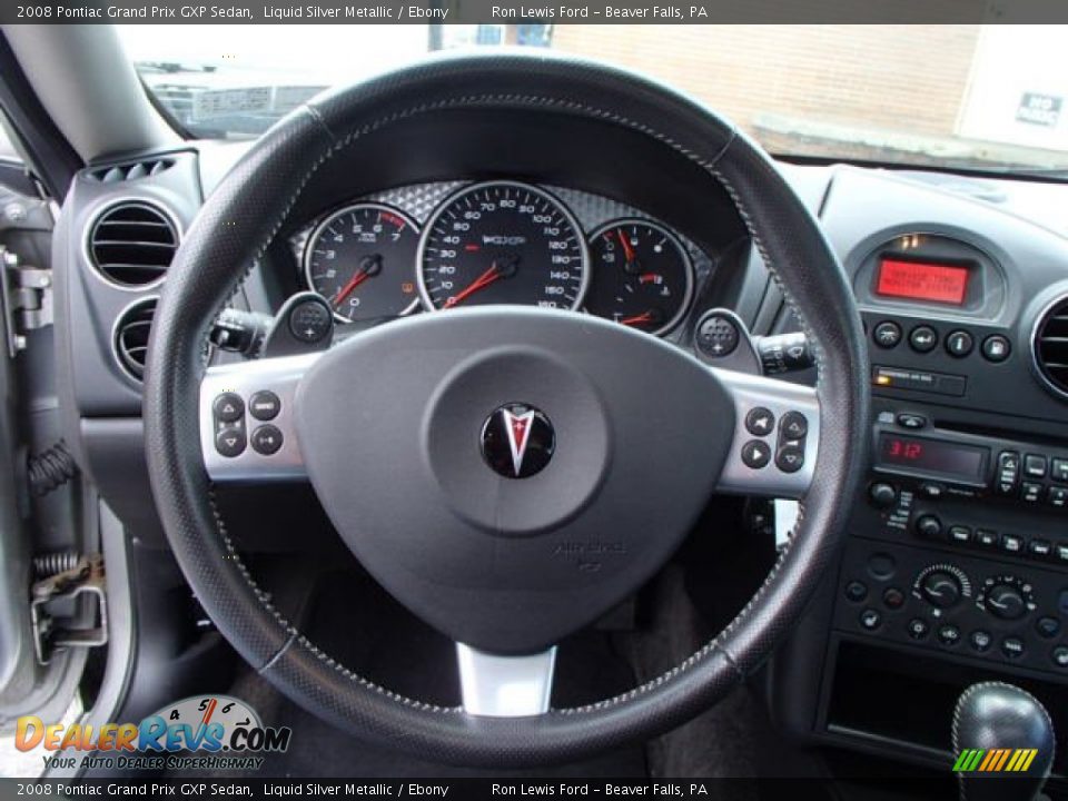 2008 Pontiac Grand Prix GXP Sedan Liquid Silver Metallic / Ebony Photo #18