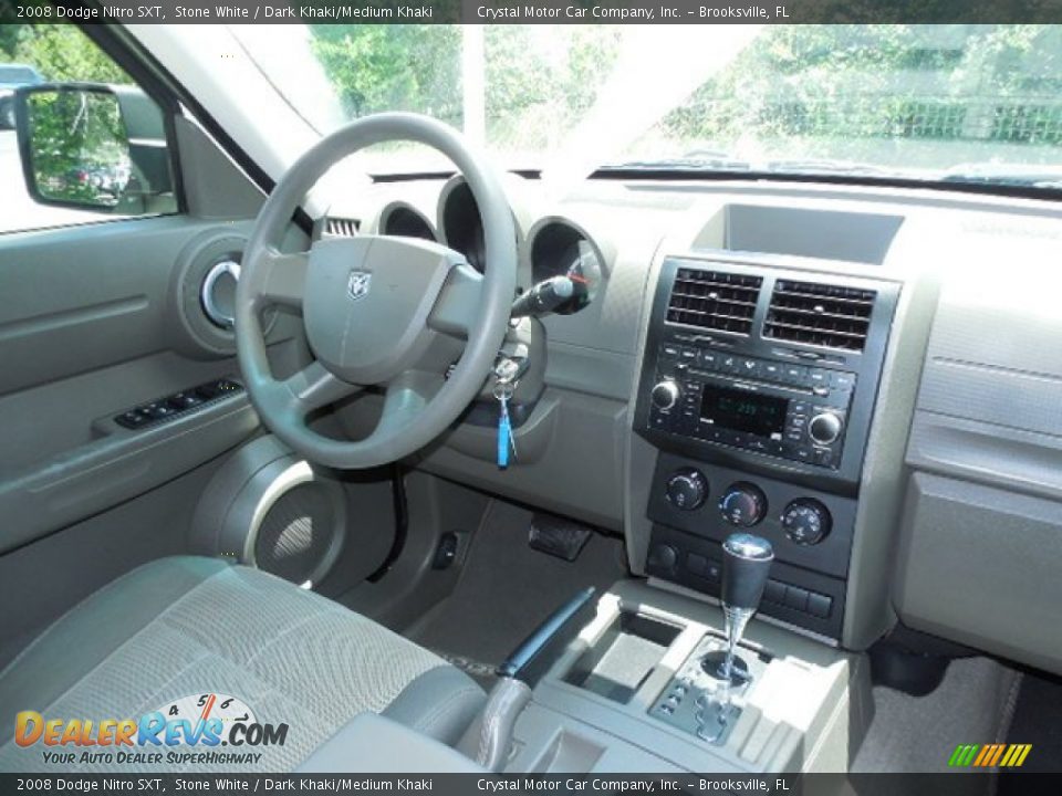 2008 Dodge Nitro SXT Stone White / Dark Khaki/Medium Khaki Photo #11