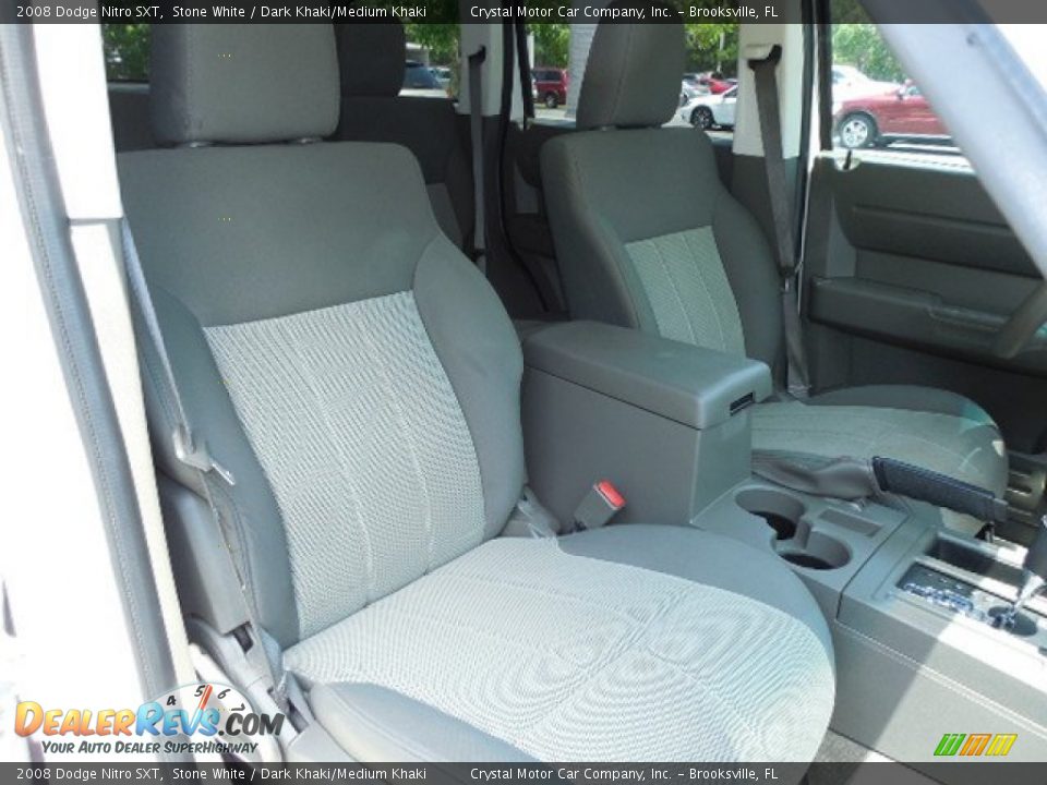2008 Dodge Nitro SXT Stone White / Dark Khaki/Medium Khaki Photo #12