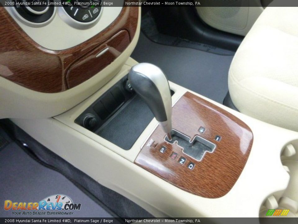 2008 Hyundai Santa Fe Limited 4WD Platinum Sage / Beige Photo #16