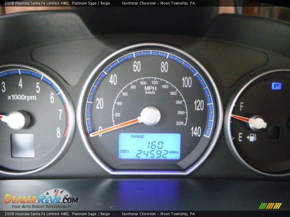 2008 Hyundai Santa Fe Limited 4WD Platinum Sage / Beige Photo #19