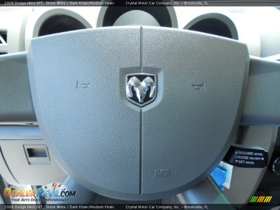 2008 Dodge Nitro SXT Stone White / Dark Khaki/Medium Khaki Photo #21