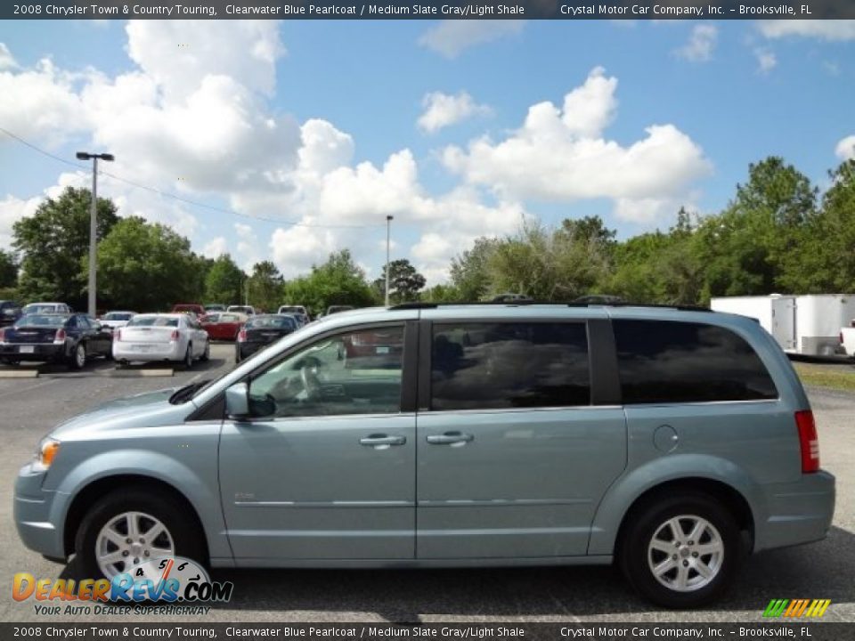 2008 Chrysler Town & Country Touring Clearwater Blue Pearlcoat / Medium Slate Gray/Light Shale Photo #2