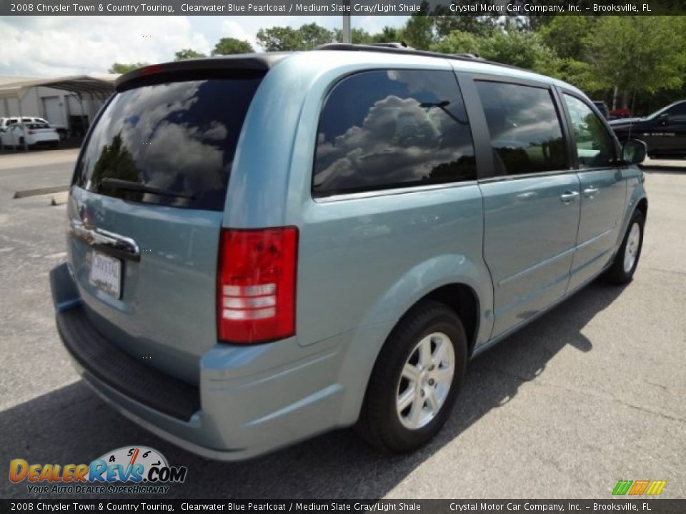 2008 Chrysler Town & Country Touring Clearwater Blue Pearlcoat / Medium Slate Gray/Light Shale Photo #10