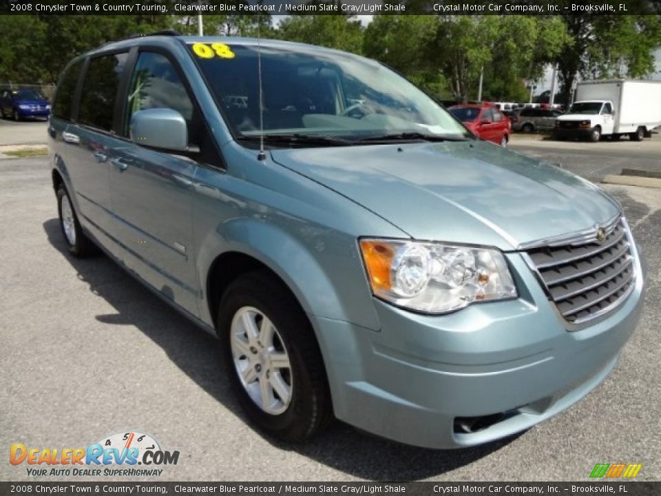 2008 Chrysler Town & Country Touring Clearwater Blue Pearlcoat / Medium Slate Gray/Light Shale Photo #12