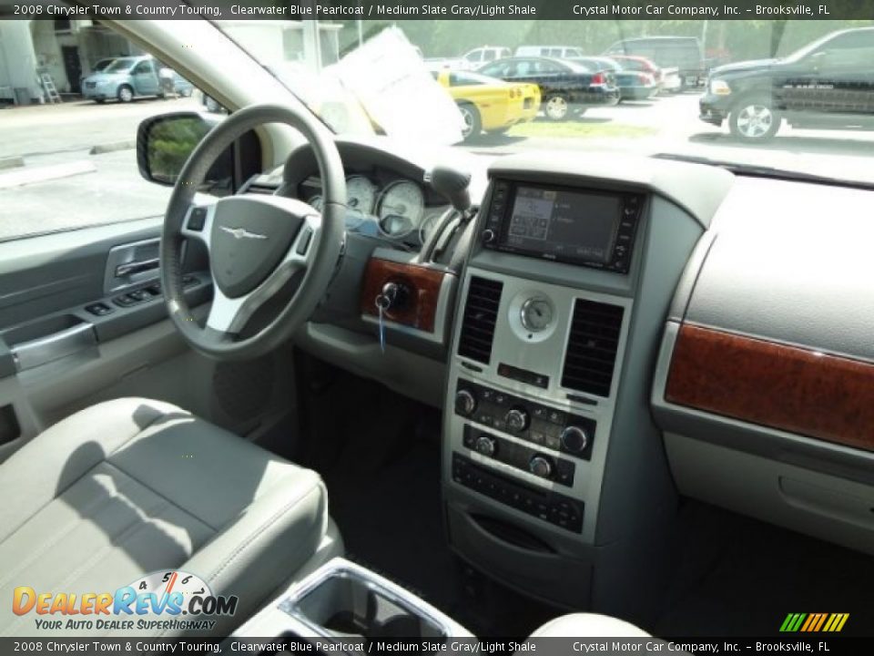 2008 Chrysler Town & Country Touring Clearwater Blue Pearlcoat / Medium Slate Gray/Light Shale Photo #13