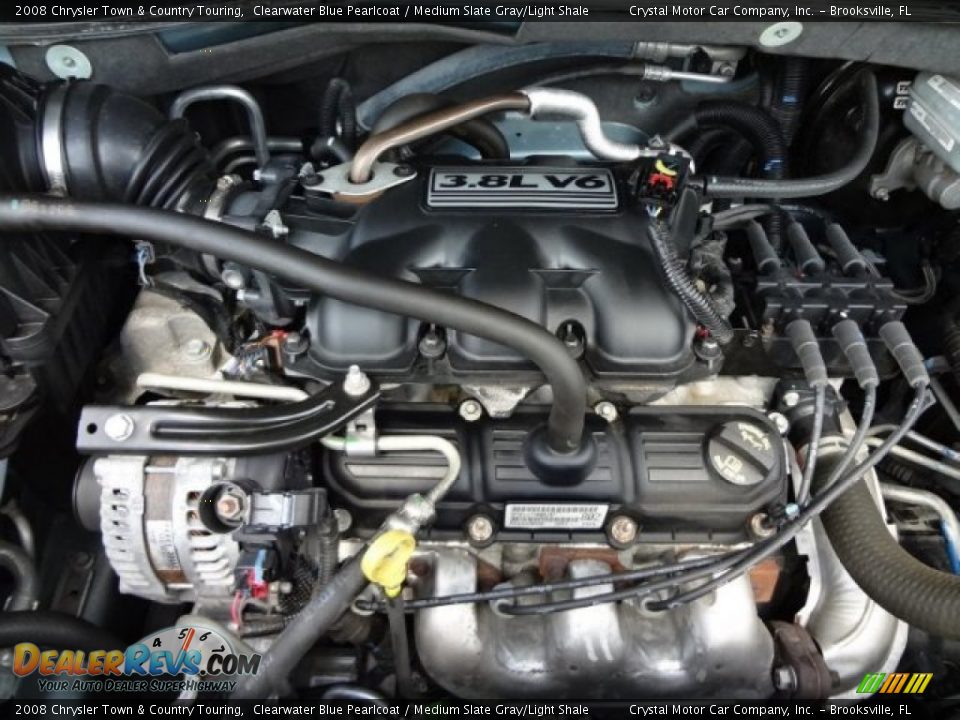 2008 Chrysler Town & Country Touring Clearwater Blue Pearlcoat / Medium Slate Gray/Light Shale Photo #18
