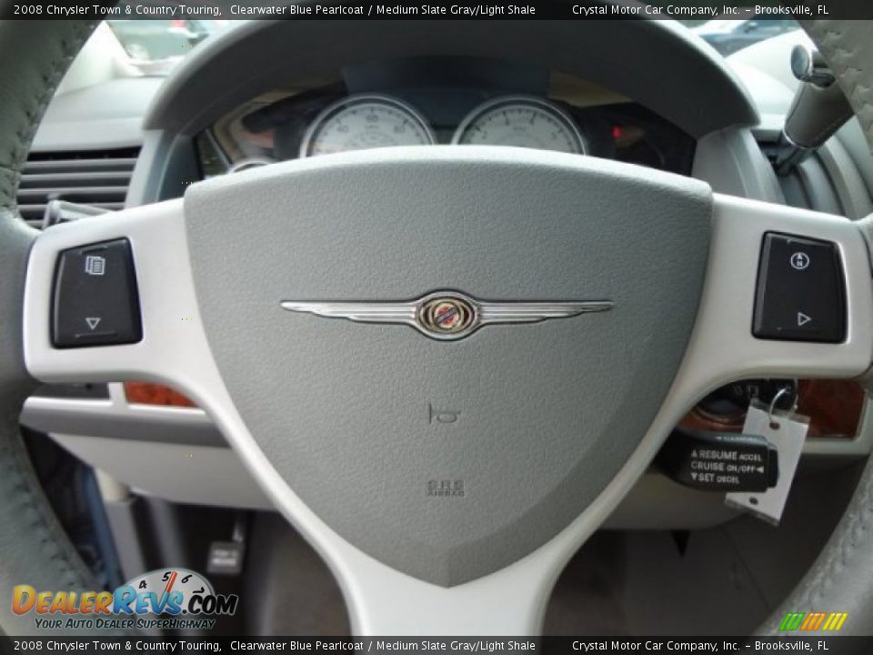 2008 Chrysler Town & Country Touring Clearwater Blue Pearlcoat / Medium Slate Gray/Light Shale Photo #25
