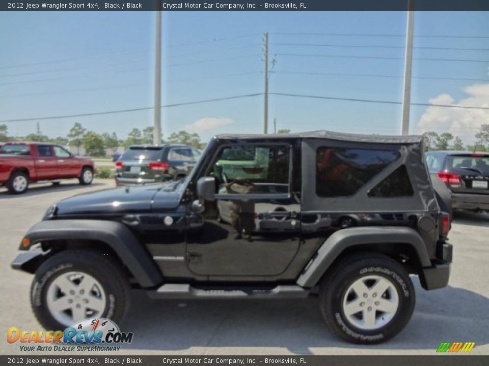 2012 Jeep Wrangler Sport 4x4 Black / Black Photo #2