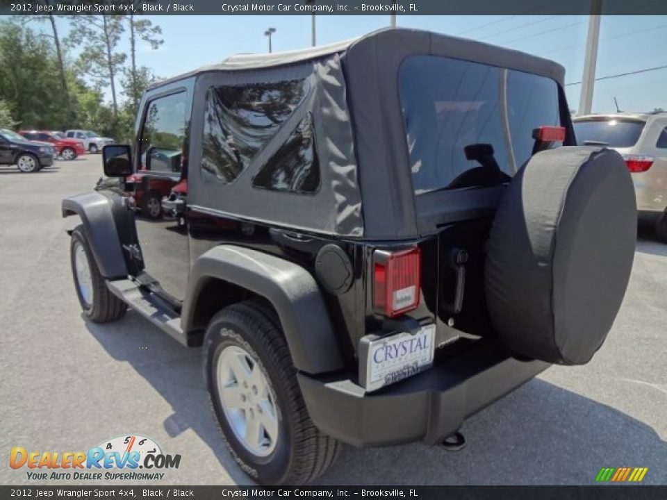 2012 Jeep Wrangler Sport 4x4 Black / Black Photo #3