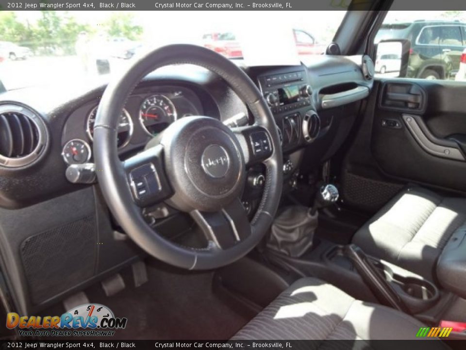 2012 Jeep Wrangler Sport 4x4 Black / Black Photo #6