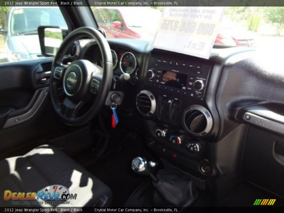 2012 Jeep Wrangler Sport 4x4 Black / Black Photo #11