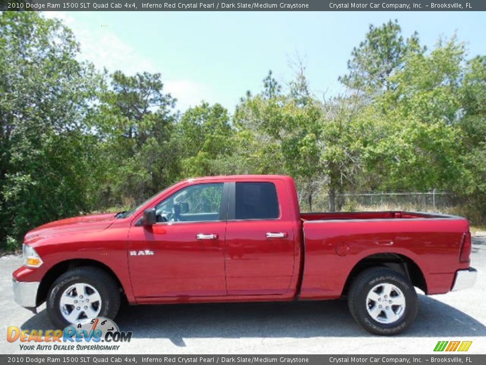 Inferno Red Crystal Pearl 2010 Dodge Ram 1500 SLT Quad Cab 4x4 Photo #2