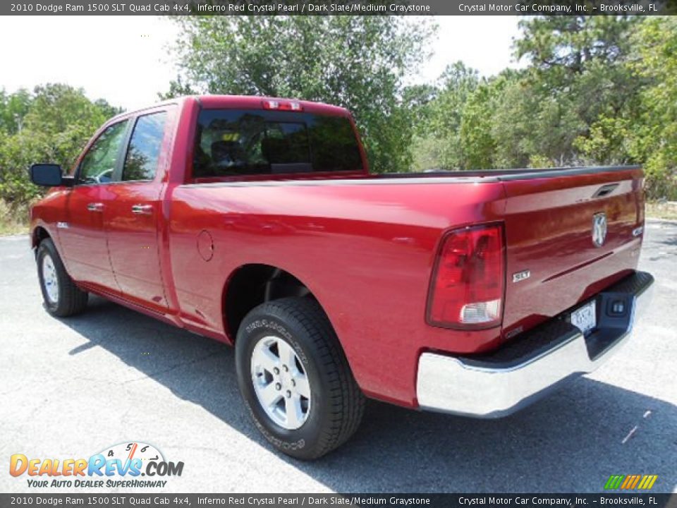 2010 Dodge Ram 1500 SLT Quad Cab 4x4 Inferno Red Crystal Pearl / Dark Slate/Medium Graystone Photo #3
