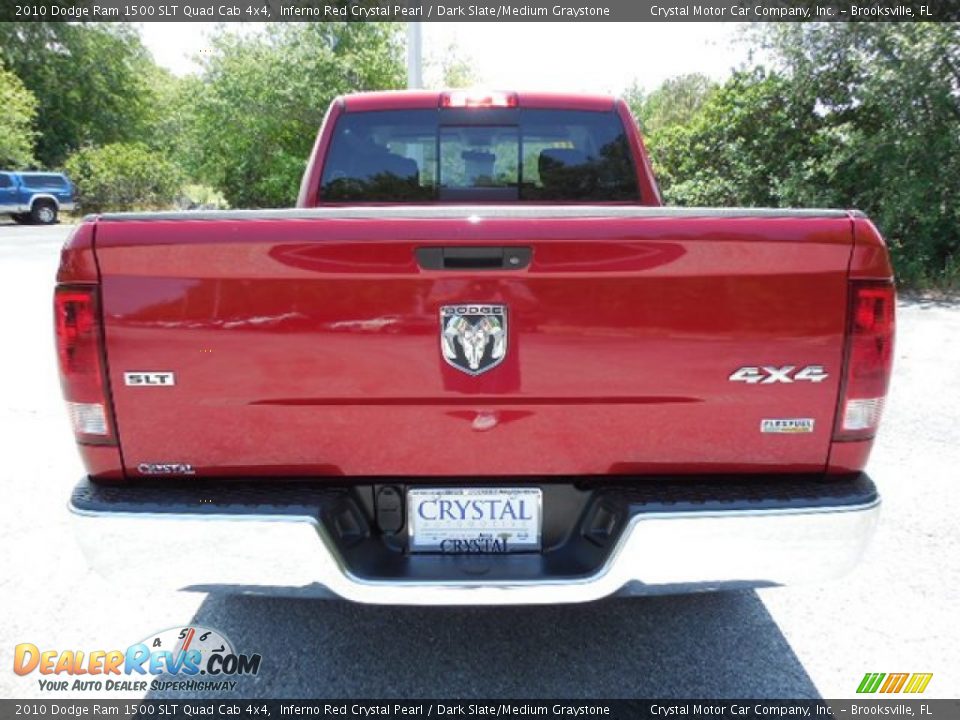 2010 Dodge Ram 1500 SLT Quad Cab 4x4 Inferno Red Crystal Pearl / Dark Slate/Medium Graystone Photo #7