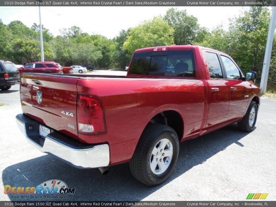 2010 Dodge Ram 1500 SLT Quad Cab 4x4 Inferno Red Crystal Pearl / Dark Slate/Medium Graystone Photo #8