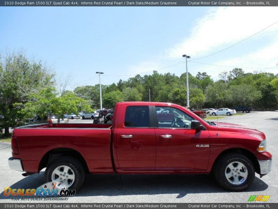 2010 Dodge Ram 1500 SLT Quad Cab 4x4 Inferno Red Crystal Pearl / Dark Slate/Medium Graystone Photo #9